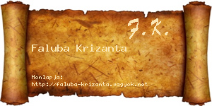 Faluba Krizanta névjegykártya